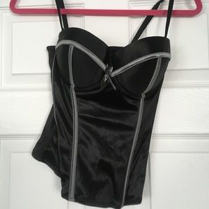 Brand new black & silver bustier top